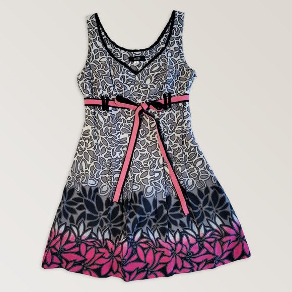 DOLCEZZA Feminine Floral Dress, Boho Cotton Designer Sundress, Size S - Picture 1 of 8